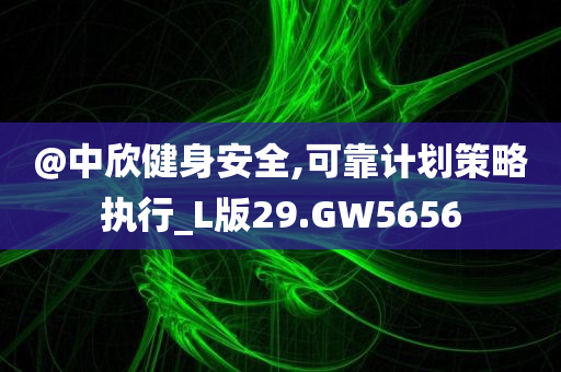 @中欣健身安全,可靠计划策略执行_L版29.GW5656