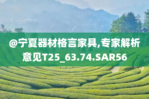 @宁夏器材格言家具,专家解析意见T25_63.74.SAR56今晚必出三肖2025_2025新澳门精准免费提供·精确判断
