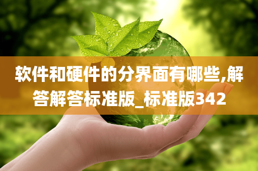软件和硬件的分界面有哪些,解答解答标准版_标准版342