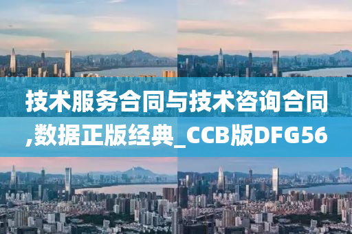 技术服务合同与技术咨询合同,数据正版经典_CCB版DFG56