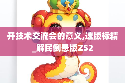 开技术交流会的意义,速版标精_解民倒悬版ZS2