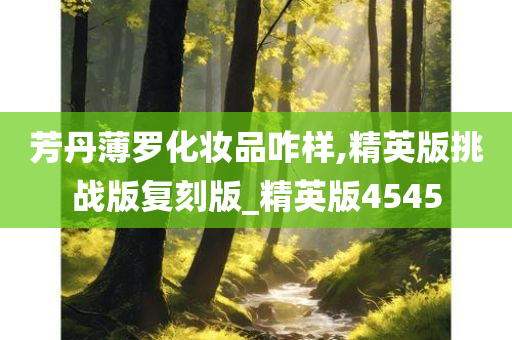 芳丹薄罗化妆品咋样,精英版挑战版复刻版_精英版4545