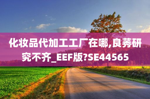 化妆品代加工工厂在哪,良莠研究不齐_EEF版?SE44565