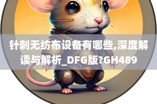 针刺无纺布设备有哪些,深度解读与解析_DFG版?GH489