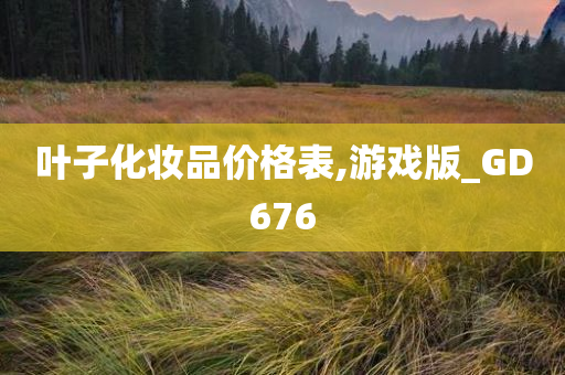 叶子化妆品价格表,游戏版_GD676