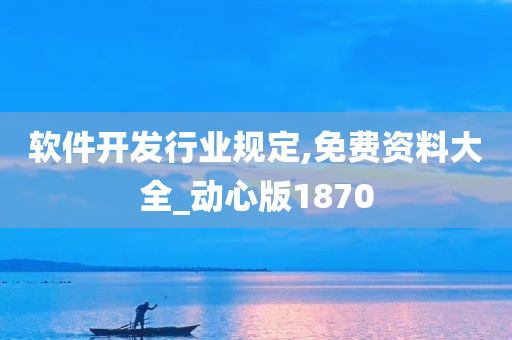 软件开发行业规定,免费资料大全_动心版1870