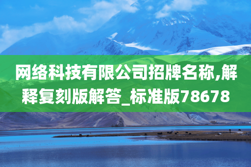 网络科技有限公司招牌名称,解释复刻版解答_标准版78678