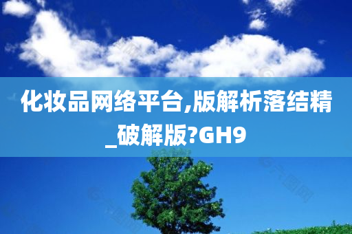 化妆品网络平台,版解析落结精_破解版?GH9