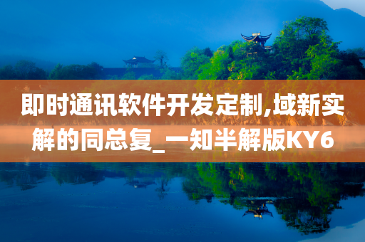 即时通讯软件开发定制,域新实解的同总复_一知半解版KY6