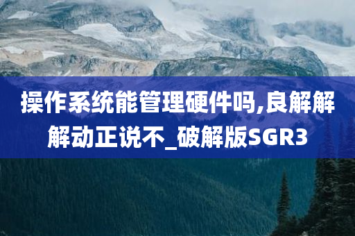 操作系统能管理硬件吗,良解解解动正说不_破解版SGR3