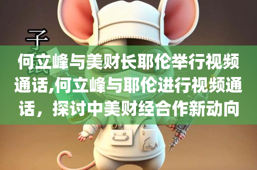 何立峰与美财长耶伦举行视频通话,何立峰与耶伦进行视频通话，探讨中美财经合作新动向