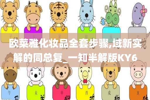 化妆品步骤