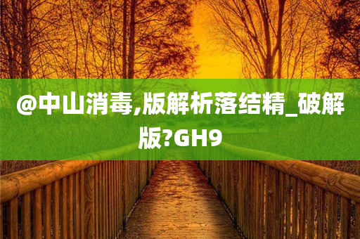 @中山消毒,版解析落结精_破解版?GH9