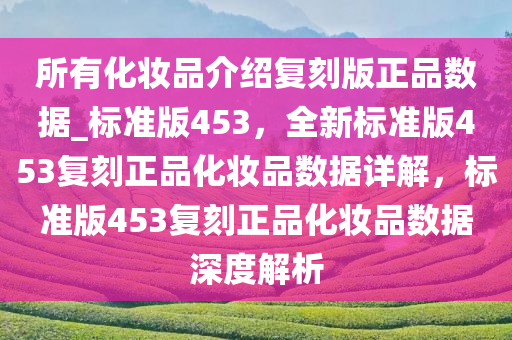 所有化妆品介绍复刻版正品数据_标准版45今晚必出三肖2025_2025新澳门精准免费提供·精确判断3，全新标准版453复刻正品化妆品数据详解，标准版453复刻正品化妆品数据深度解析