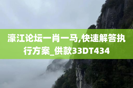 濠江论坛一肖一马,快速解答执行方案_供款33DT434